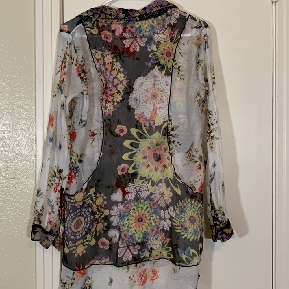 John Mark Multi Floral Print Tunic/Dress, XS/S - Picture 5 of 10